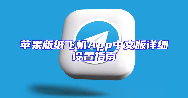 苹果版纸飞机App中文版详细设置指南