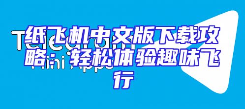 纸飞机中文版下载攻略：轻松体验趣味飞行