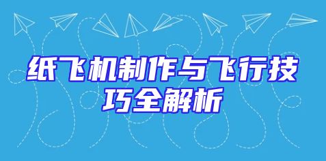 纸飞机制作与飞行技巧全解析