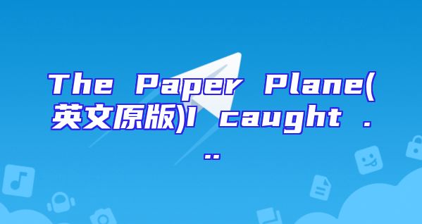 The Paper Plane(英文原版)I caught ...