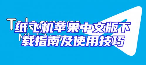 纸飞机苹果中文版下载指南及使用技巧