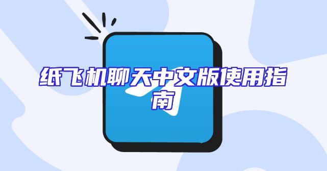 纸飞机聊天中文版使用指南