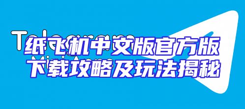 纸飞机中文版官方版下载攻略及玩法揭秘