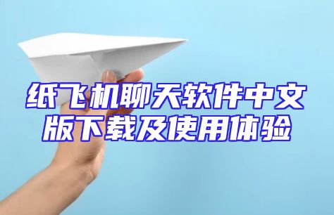 纸飞机聊天软件中文版下载及使用体验