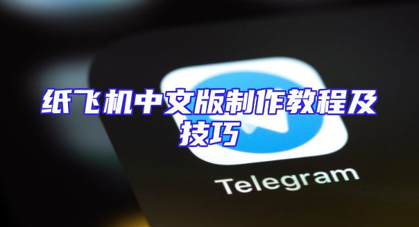 纸飞机中文版制作教程及技巧