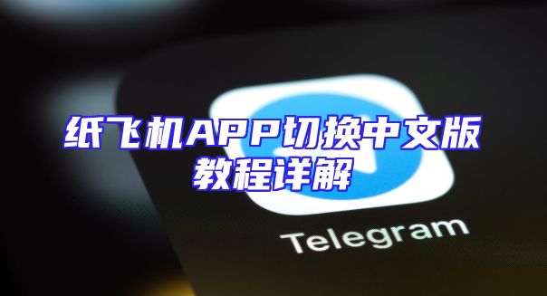 纸飞机APP切换中文版教程详解