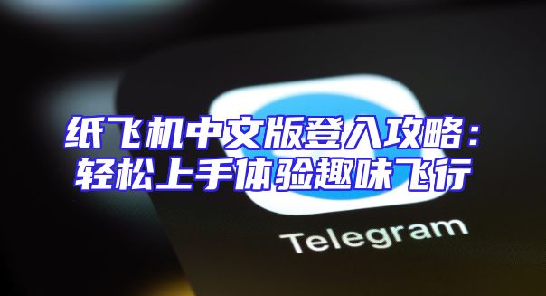 纸飞机中文版登入攻略：轻松上手体验趣味飞行