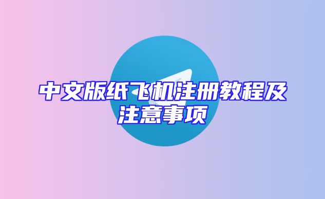 中文版纸飞机注册教程及注意事项