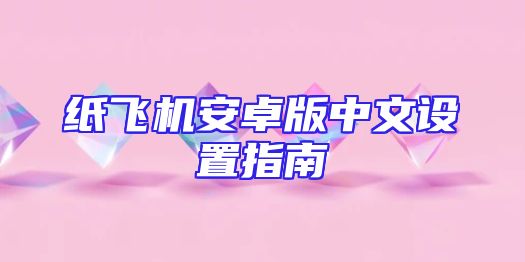 纸飞机安卓版中文设置指南