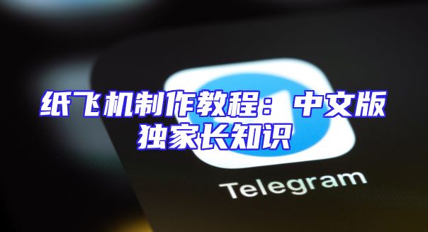 纸飞机制作教程：中文版独家长知识