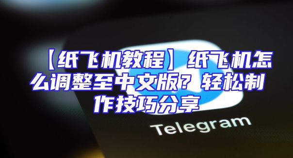 【纸飞机教程】纸飞机怎么调整至中文版？轻松制作技巧分享